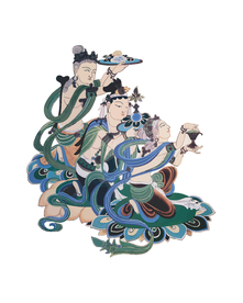 敦煌风格菩萨画像