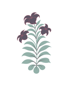 敦煌风格绘画植物花朵