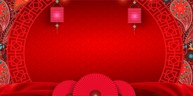 春节红色背景