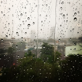 雨中美景水珠积水图片
