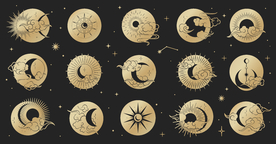 日月星辰艺术图标