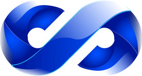 无限 符号 立体 图标 渐变