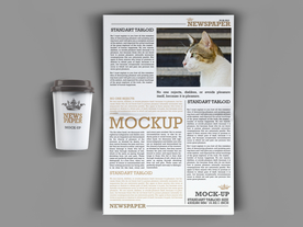报纸展示效果图样机