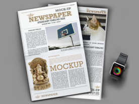 报纸展示效果图样机