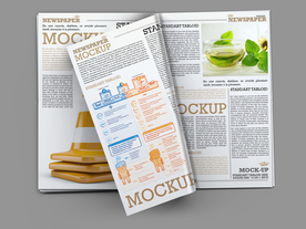 报纸展示效果图样机
