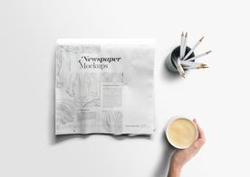 报纸展示效果图样机