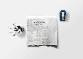 报纸展示效果图样机