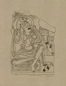 敦煌佛教绘画线稿图