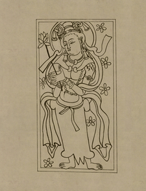 敦煌佛教绘画线稿图