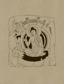 敦煌佛教绘画线稿图