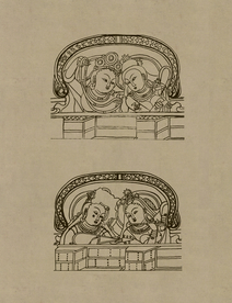 敦煌佛教绘画线稿图