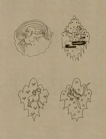 敦煌佛教绘画线稿图