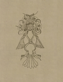 敦煌佛教绘画线稿图