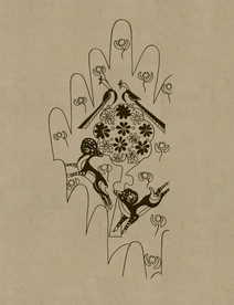 敦煌佛教绘画线稿图