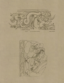 敦煌佛教绘画线稿图