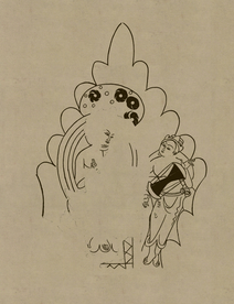 敦煌佛教绘画线稿图