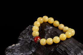 蜜蜡黄色手串手链图片