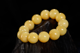 蜜蜡黄色手串手链图片