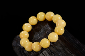 蜜蜡黄色手串手链图片