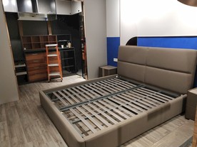 卧室 床 布艺床 皮床 灰色