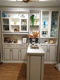 酒柜 展示柜 美式  白色