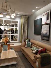 沙发 皮沙发 黄色牛皮 茶几