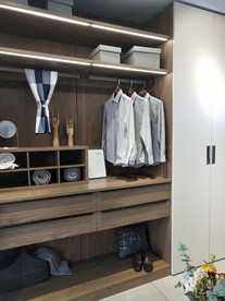 衣帽间 衣柜  黑白灰 书柜