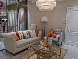 沙发 茶几 客厅 水晶灯 轻奢