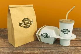 包装样机图片 纸袋LOGO样机