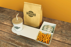 包装样机图片 纸袋LOGO样机