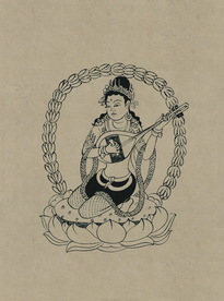 敦煌佛教绘画线稿图