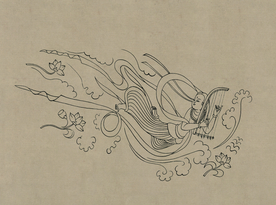 敦煌佛教绘画线稿图