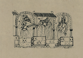 敦煌佛教绘画线稿图