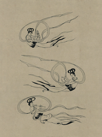 敦煌佛教绘画线稿图