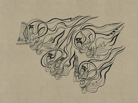 敦煌佛教绘画线稿图