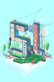 五一劳动节插画海报