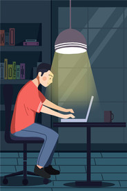 五一劳动节插画海报