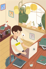 五一劳动节插画海报