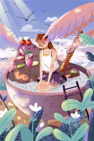 五一劳动节插画海报