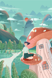 五一劳动节插画海报