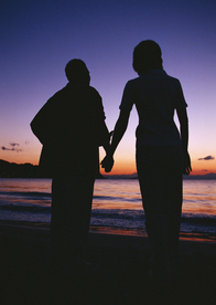 人物剪影轮廓摄影图片