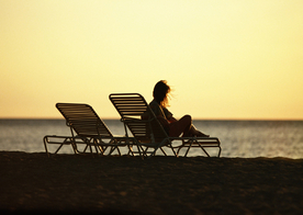 人物剪影轮廓摄影图片