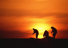 人物剪影轮廓摄影图片