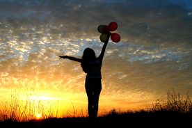 人物剪影轮廓摄影图片