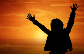 人物剪影轮廓摄影图片