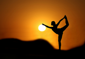 人物剪影轮廓摄影图片