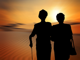 人物剪影轮廓摄影图片