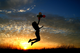 人物剪影轮廓摄影图片