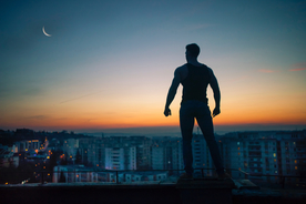 人物剪影轮廓摄影图片