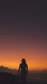 人物剪影轮廓摄影图片